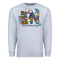 Heather Grey lpn licensed practial nurse Premium Sweatshirt - CowhideDigitalArt