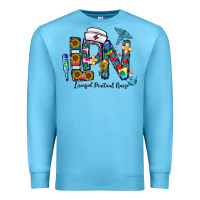 Ocean Blue lpn licensed practial nurse Premium Sweatshirt - CowhideDigitalArt
