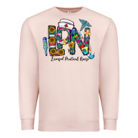 Pale Pink lpn licensed practial nurse Premium Sweatshirt - CowhideDigitalArt