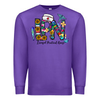 Purple lpn licensed practial nurse Premium Sweatshirt - CowhideDigitalArt