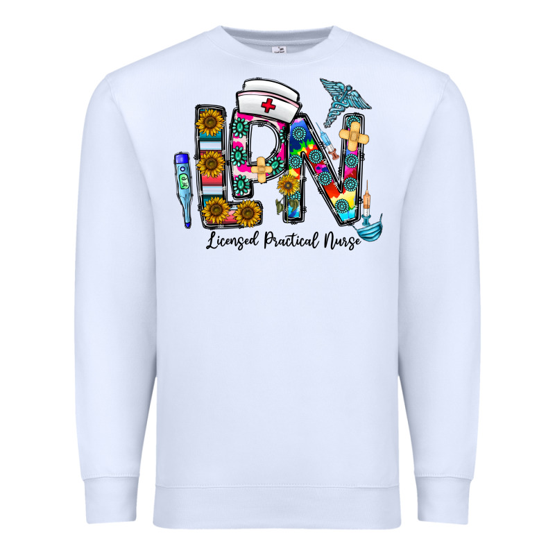 Lpn Licensed Practial Nurse Premium Sweatshirt by CowhideDigitalArt | Teevron