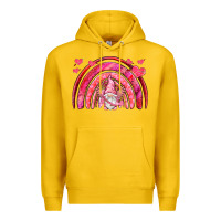 Lemon valentines day rainbow with cupid gnome Premium Hoodie - NancyCooperArtShop