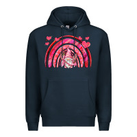 Navy valentines day rainbow with cupid gnome Premium Hoodie - NancyCooperArtShop