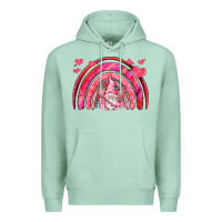 Seafoam valentines day rainbow with cupid gnome Premium Hoodie - NancyCooperArtShop