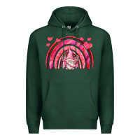 Sports Green valentines day rainbow with cupid gnome Premium Hoodie - NancyCooperArtShop