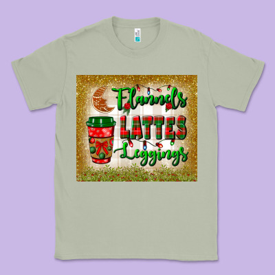 Flannels Lattes Leggings Tumbler Classic Tee Designed By Bundleandbundleshop