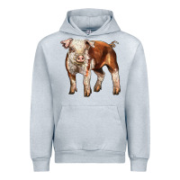 Heather Grey Baby Hereford Pig Urban Hoodie - LillyAllenDesigns