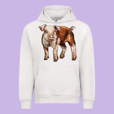 Baby Hereford Pig Urban Hoodie Designed By Lillyallendesigns