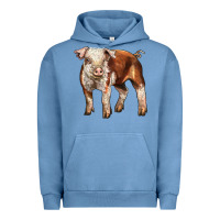 Pigment Pebble Blue Baby Hereford Pig Urban Hoodie - LillyAllenDesigns