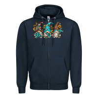 Navy western cross gnomes Zipper Hoodie - Zillion Design Studio