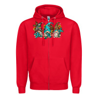 Red western cross gnomes Zipper Hoodie - Zillion Design Studio