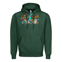 Sports Green western cross gnomes Zipper Hoodie - Zillion Design Studio
