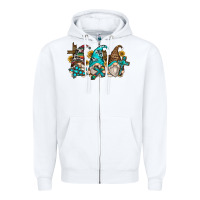 White western cross gnomes Zipper Hoodie - Zillion Design Studio