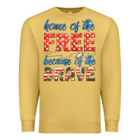 Antique Gold home of the free because of the brave Premium Sweatshirt - HRA Design Shop