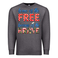 Charcoal Heather home of the free because of the brave Premium Sweatshirt - HRA Design Shop