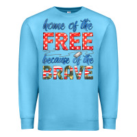 Ocean Blue home of the free because of the brave Premium Sweatshirt - HRA Design Shop