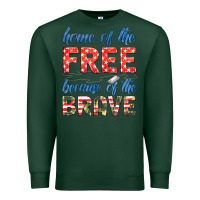 Sports Green home of the free because of the brave Premium Sweatshirt - HRA Design Shop