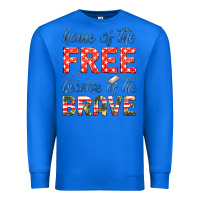 True Royal home of the free because of the brave Premium Sweatshirt - HRA Design Shop