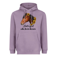 Lavender just a girl who loves horses Heavyweight Hoodie - RanaPortraitStore