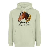 Matcha just a girl who loves horses Heavyweight Hoodie - RanaPortraitStore
