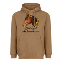 Toasted Coconut just a girl who loves horses Heavyweight Hoodie - RanaPortraitStore