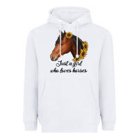 White just a girl who loves horses Heavyweight Hoodie - RanaPortraitStore