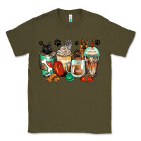 Army Green german shepherd black and grey cat coffee cups Classic Tee - Zillion Design Studio