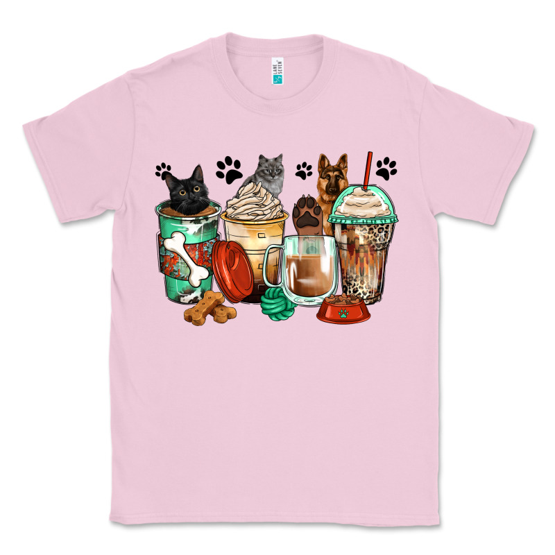 German Shepherd Black And Grey Cat Coffee Cups Classic Tee by Zillion Design Studio | Teevron
