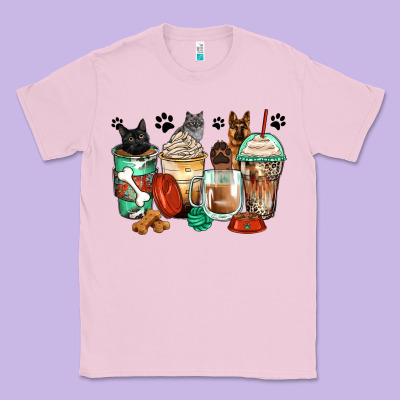 German Shepherd Black And Grey Cat Coffee Cups Classic Tee Designed By Zillion Design Studio