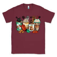 Burgundy german shepherd black and grey cat coffee cups Classic Tee - Zillion Design Studio
