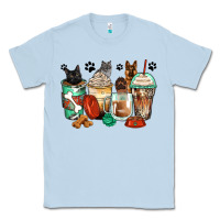 Dusty Blue german shepherd black and grey cat coffee cups Classic Tee - Zillion Design Studio
