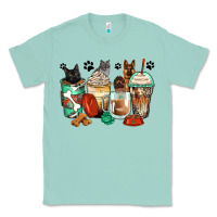 Seafoam german shepherd black and grey cat coffee cups Classic Tee - Zillion Design Studio