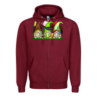 Burgundy tennis gnomes Zipper Hoodie - Zillion Design Studio