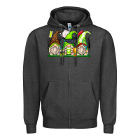 Charcoal Heather tennis gnomes Zipper Hoodie - Zillion Design Studio