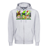 Heather Grey tennis gnomes Zipper Hoodie - Zillion Design Studio