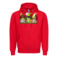 Red tennis gnomes Zipper Hoodie - Zillion Design Studio