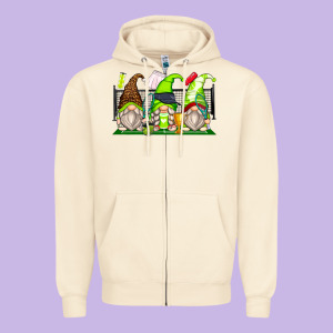 Tennis Gnomes Zipper Hoodie Designed By Zillion Design Studio