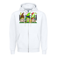 White tennis gnomes Zipper Hoodie - Zillion Design Studio