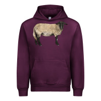 Mauve Wine Suffolk Sheep Urban Hoodie - LillyAllenDesigns