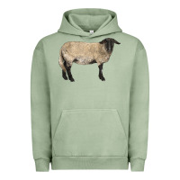 Pigment Oil Green Suffolk Sheep Urban Hoodie - LillyAllenDesigns