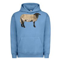 Pigment Pebble Blue Suffolk Sheep Urban Hoodie - LillyAllenDesigns