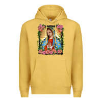 Antique Gold lady of guadalupe portrait Premium Hoodie - BarkalooDesign