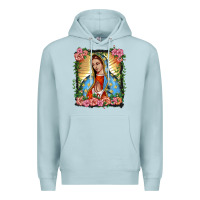 Blue Mist lady of guadalupe portrait Premium Hoodie - BarkalooDesign
