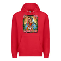 Red lady of guadalupe portrait Premium Hoodie - BarkalooDesign
