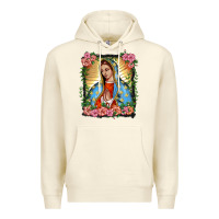 Sandshell lady of guadalupe portrait Premium Hoodie - BarkalooDesign