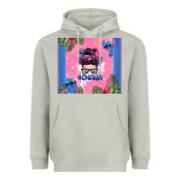 Moon Dust ohana stitch messy bun Heavyweight Hoodie - Zillion Design Studio