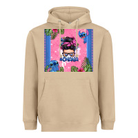 Mushroom ohana stitch messy bun Heavyweight Hoodie - Zillion Design Studio