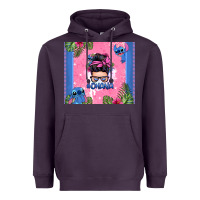 Ohana Stitch Messy Bun Heavyweight Hoodie | Teevron