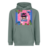 Sage ohana stitch messy bun Heavyweight Hoodie - Zillion Design Studio