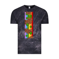 Cloud Black St. Patrick's Day Western Shamrock Leopard Rainbow Vintage Tee - Artiststas